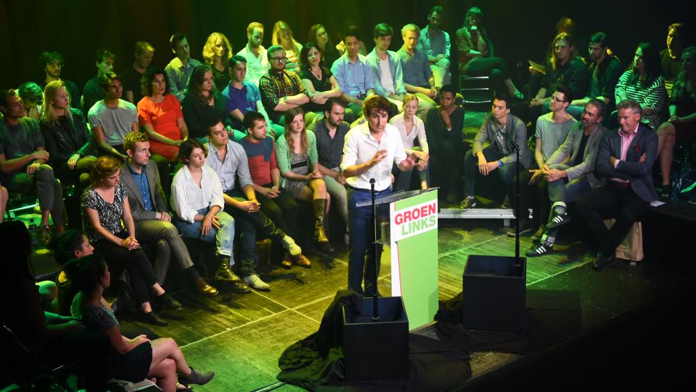 Jesse tijdens de Meetup in de Melkweg