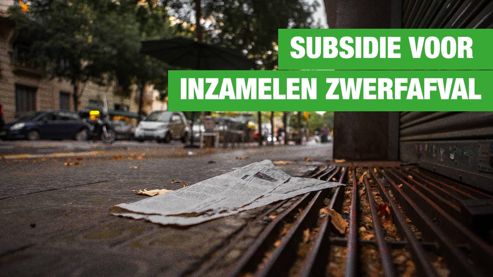 Subsidie voor een inzamelen zwerfafval